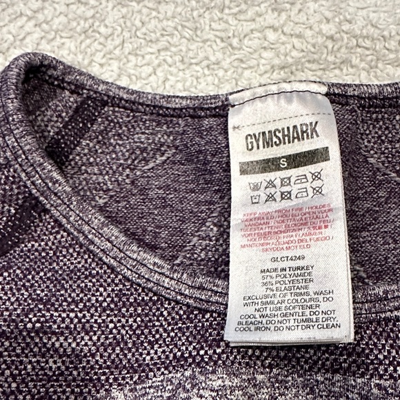 Gymshark Heathered Purple Long Sleeve Top - Picture 2 of 5
